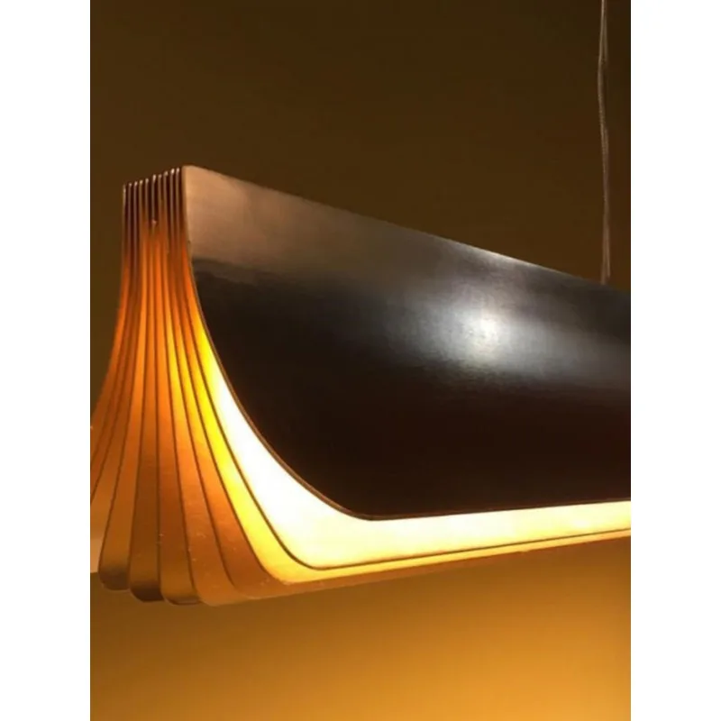 Italian restaurant designer chandelier minimalist art exhibition hall island platform straight strip lighting fixture 2023 new m