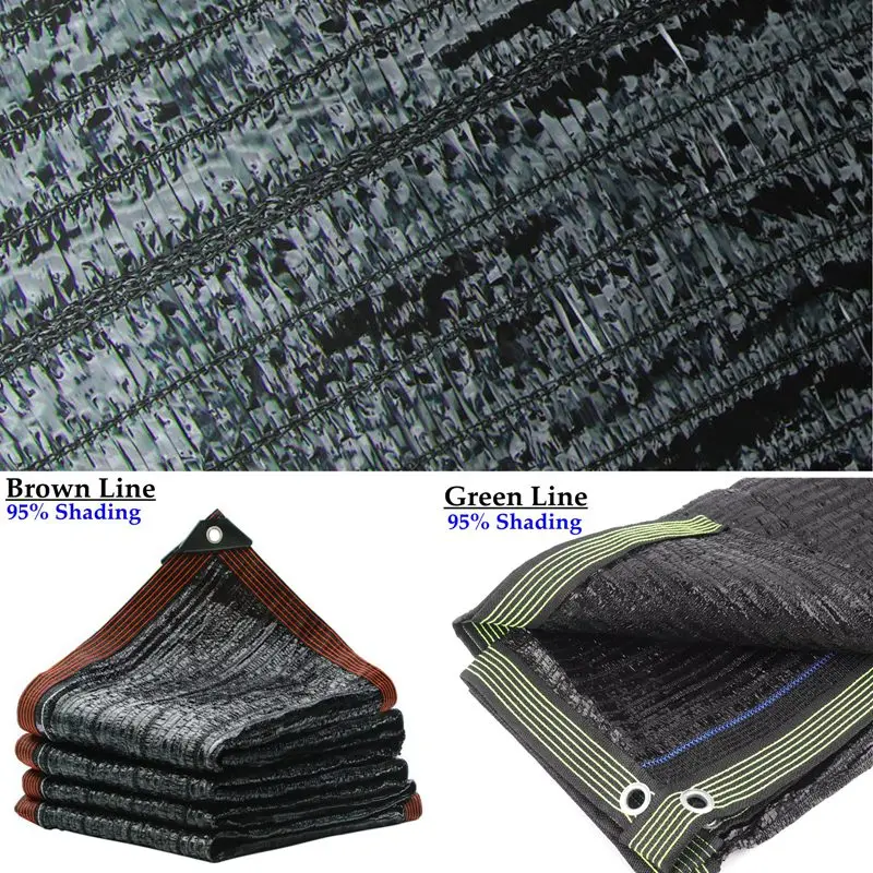 95% Shading Agriculture Black Flat Knitting Anti-UV Sun Shade Net Anti Aging Shading Cloth Plants Sun Shelter Sunshade Net