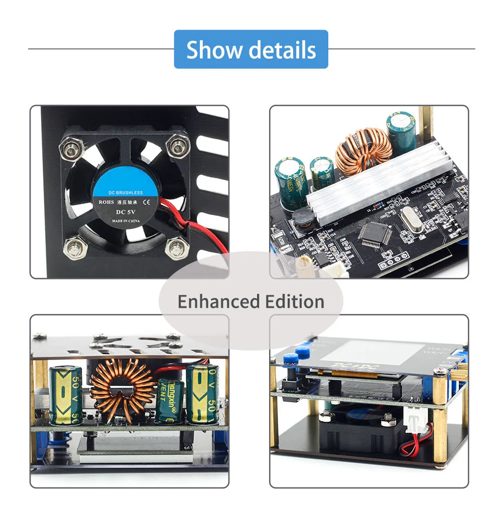 FNIRSI DC DC Automatic Boost/Buck Converter CC CV Power Module 0.5-30V 3A 35W/4A 50W voltmetro di alimentazione regolato regolabile