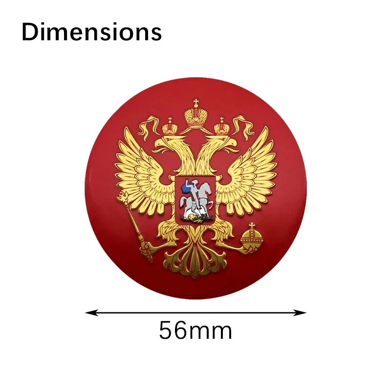 4Pcs 56mm Russia Flag Eagle Emblem Car Wheel Center Hub Caps Stickers For Lada Vesta Niva Granta Priora Vaz Xray 2110