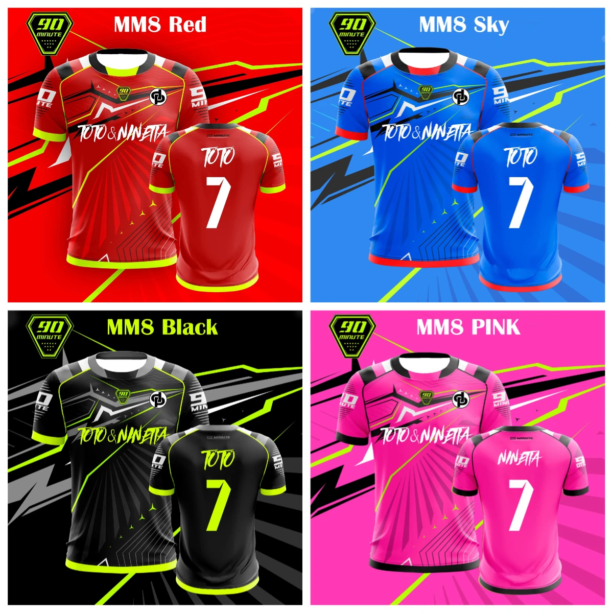 

New Best Selling Men's Women's Quick Drying T-Shirt Jersey 90 Minutes MM8 Comfortable Casual Breathable Y2K Short Sleeve Moto