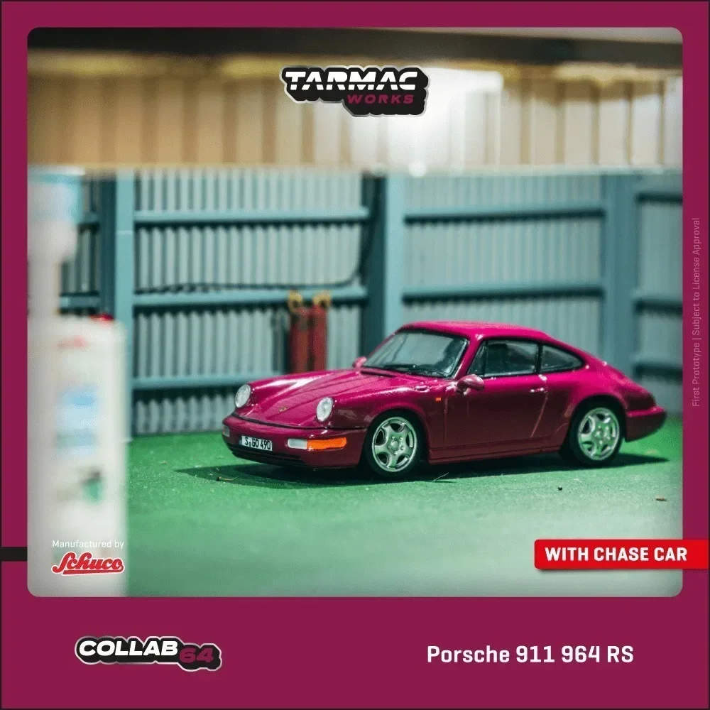 

PreSale TW 1:64 Porsche 911 964 RS Ruby Star Diecast Car Model Collection Toys Tarmac Works