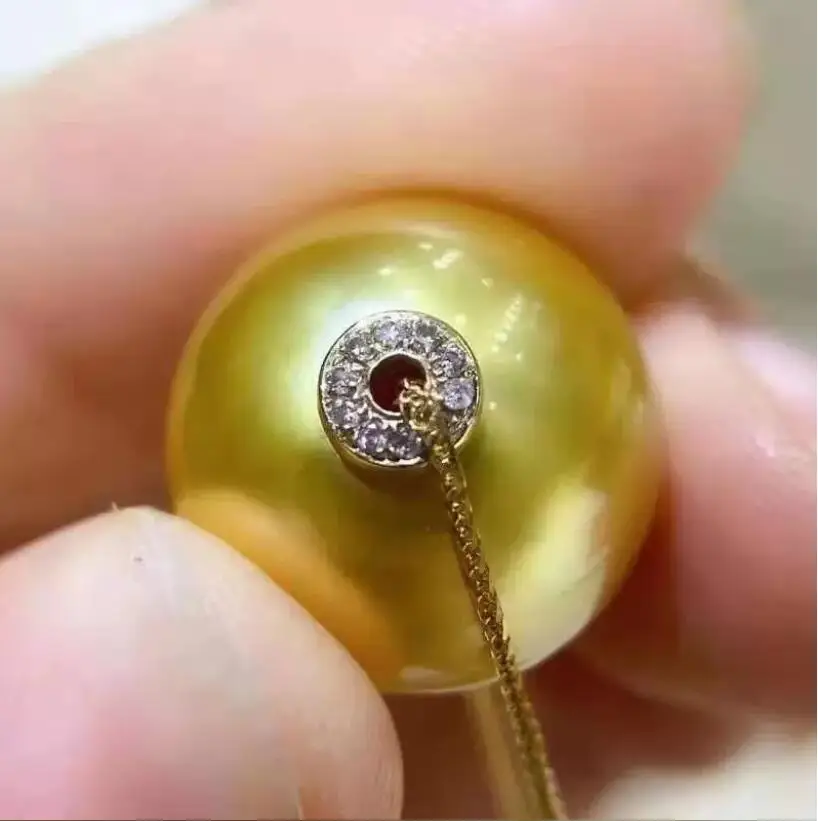 gorgeous  10-11mm south sea purple gold pearl pendant  silver necklace  pearl necklace  jewelry  pendant