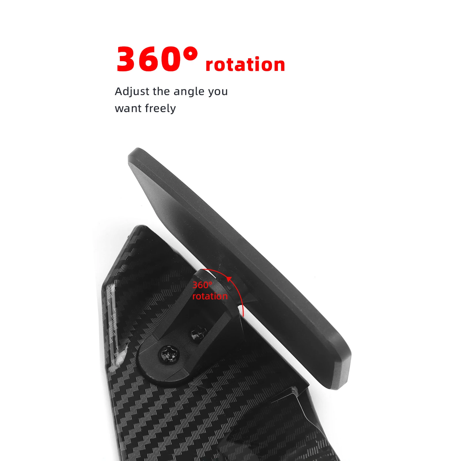 ألياف الكربون - مظهر جناح جانبي قابل للتعديل ومرايا الرؤية الخلفية وضع شعبي! لهوندا كاواساكي سوزوكي BMW ياماها الدراجات #4