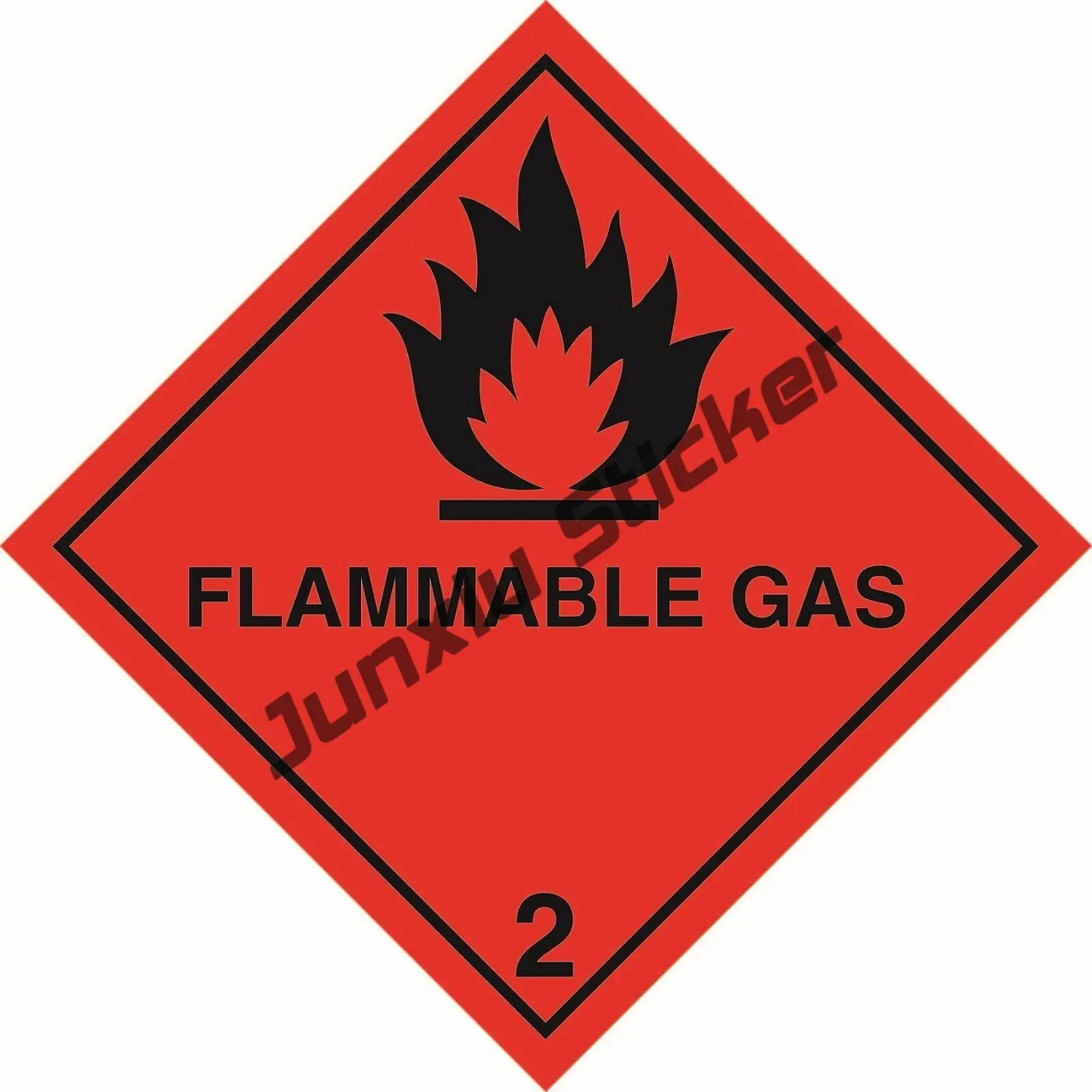 Accuform Hazard Class 3, Flamable 2, Adhesive Viny Placard Decal Danger Material No Smoking Vinyl Water Proof Sticker
