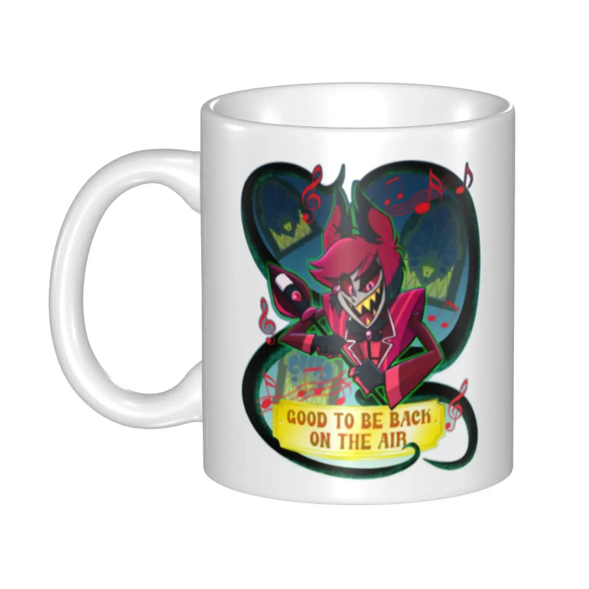 

Customized Hazbins TV Show Animation Hotel Mugs DIY Ceramic Tea Milk Coffee Cups