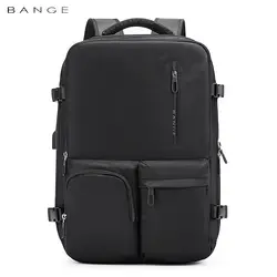 Bange Men's Backpack Men Business Travel Backpack Women School Expandable USB Bag Large Capacity 15.6 Laptop Waterproof Fashion