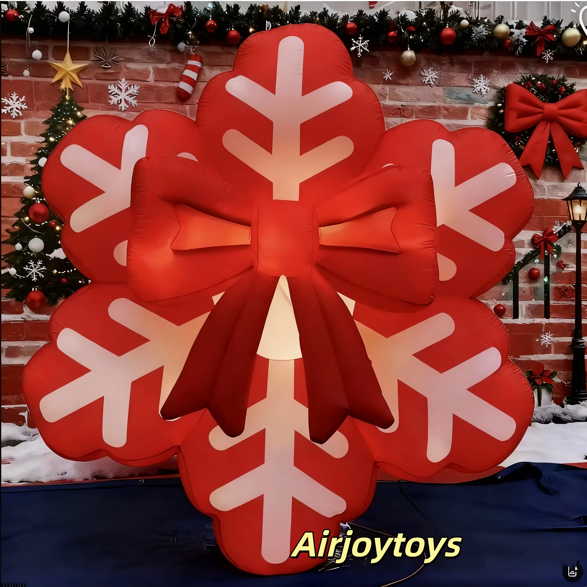 แม่พิมพ์ลมเป่ารูปเกล็ดหิมะ ไฟประดับคริสต์มาสแบบแขวน สำหรับตกแต่งห้างสรรพสินค้า ลานกลางแจ้ง บาร์ งานปาร์ตี้ งานอีเว้นท์ ทัวร์ พร็อพบนเวที