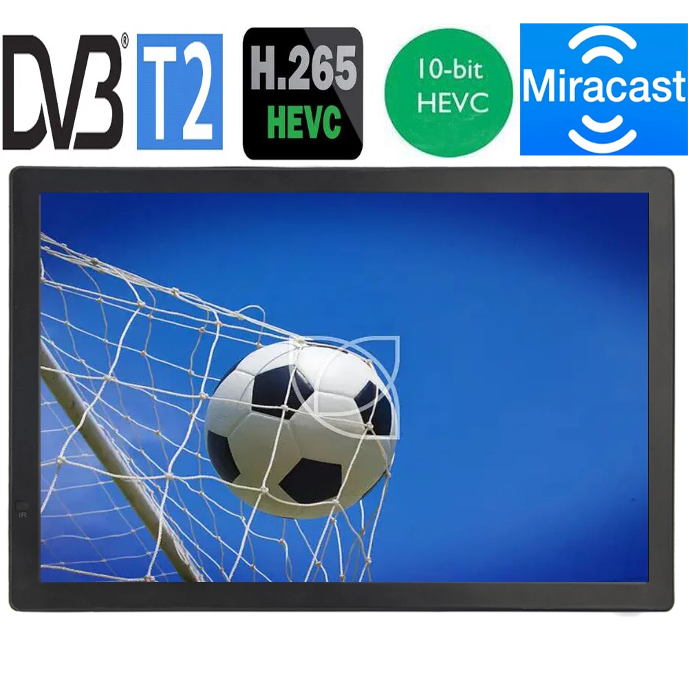 D16  15.4 Inch  WIFI Miracast LEADSTAR  Rechargeable Portable Mini Digital TV Support DVB-T2 ISDBT ATSC Hevc H265 10Bit Code