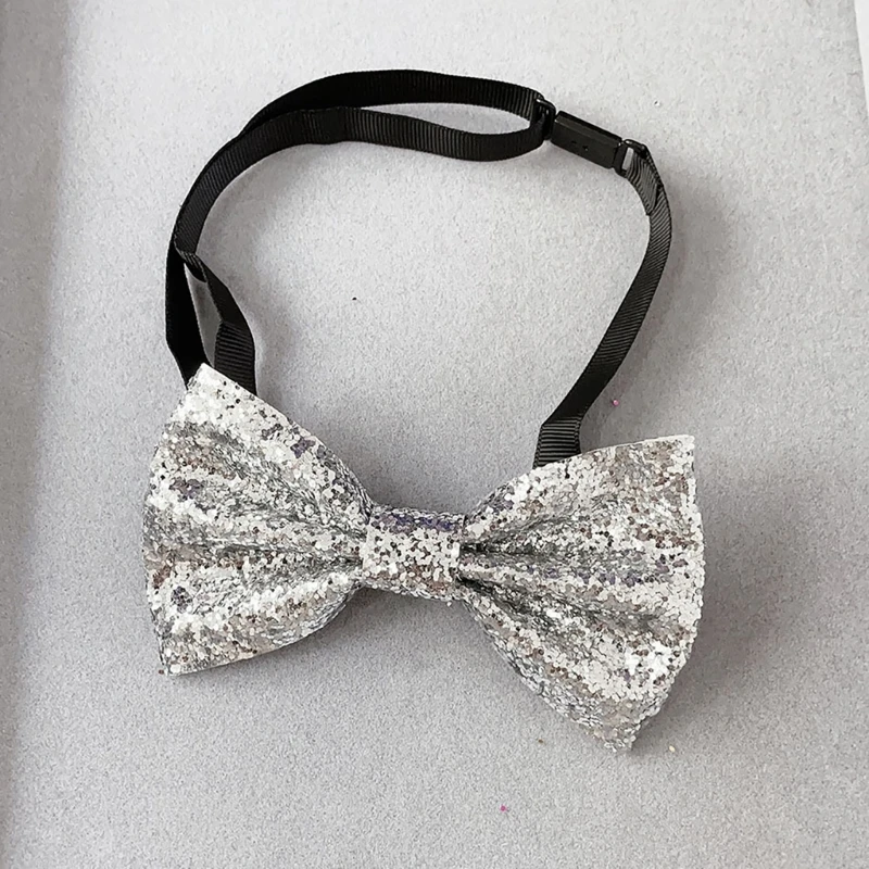 Sequins Neck Ties for Fashion Enthusiasts Stage Performances Lightweight Bowknot Tie Female Banquets Meetings Formal Tie