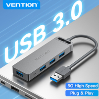 Vention USB 3.0 Hub 4 Ports USB HUB for Mouse, Keyboard Compatible with Ipad MacBook Pro Air Laptop Desktop PC Xbox PS5 Splitter
