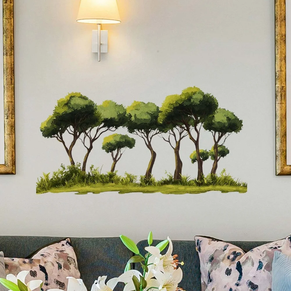 Tree Pattern PVC Wall Sticker for Residential Indoor Decoration For Living Room Bedroom Kitchen Bathroom Placement