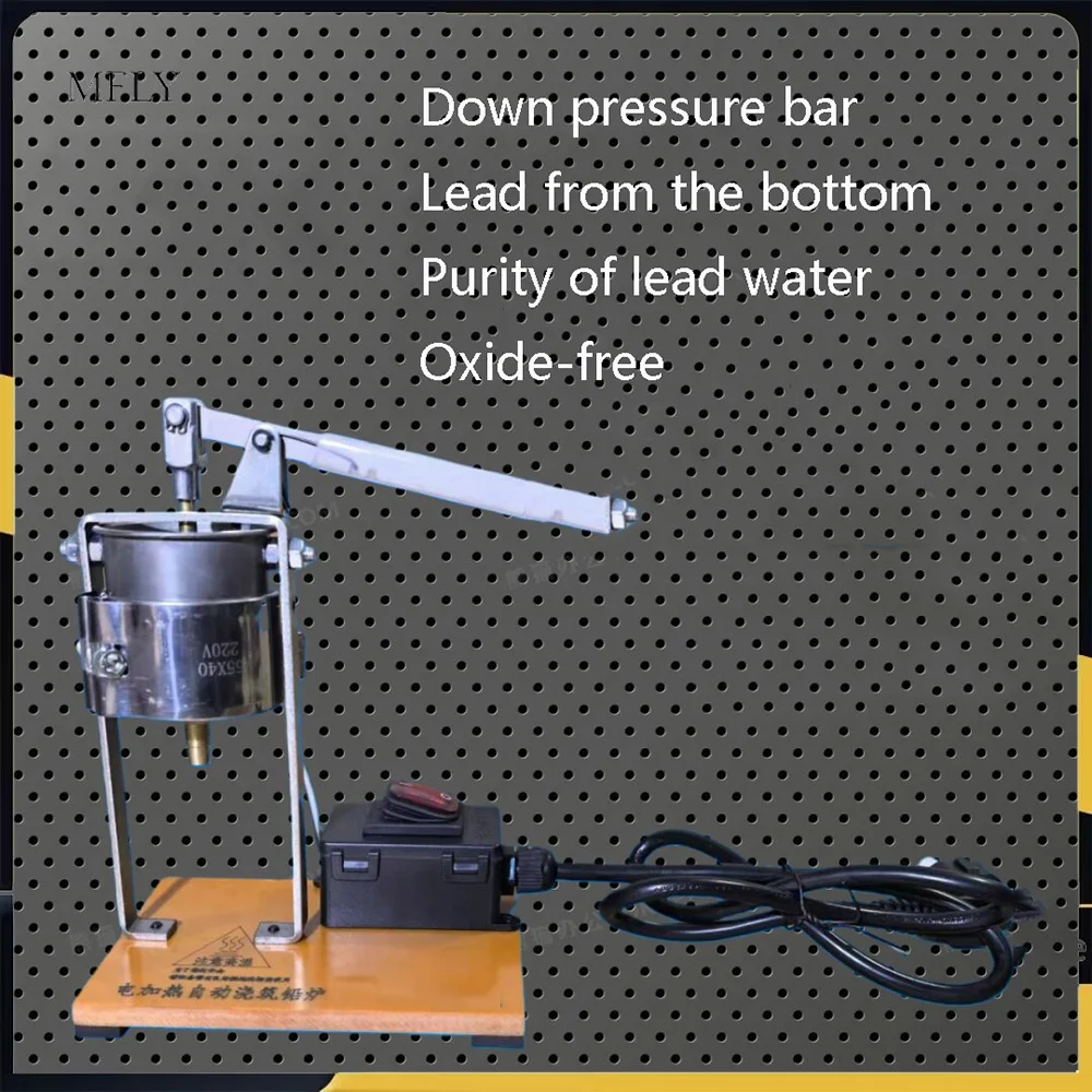 220V Casting Lead Furnace, Lure Sinker Mold Automatic Feeding Tin Furnace, Lever-Type Lead Furnace