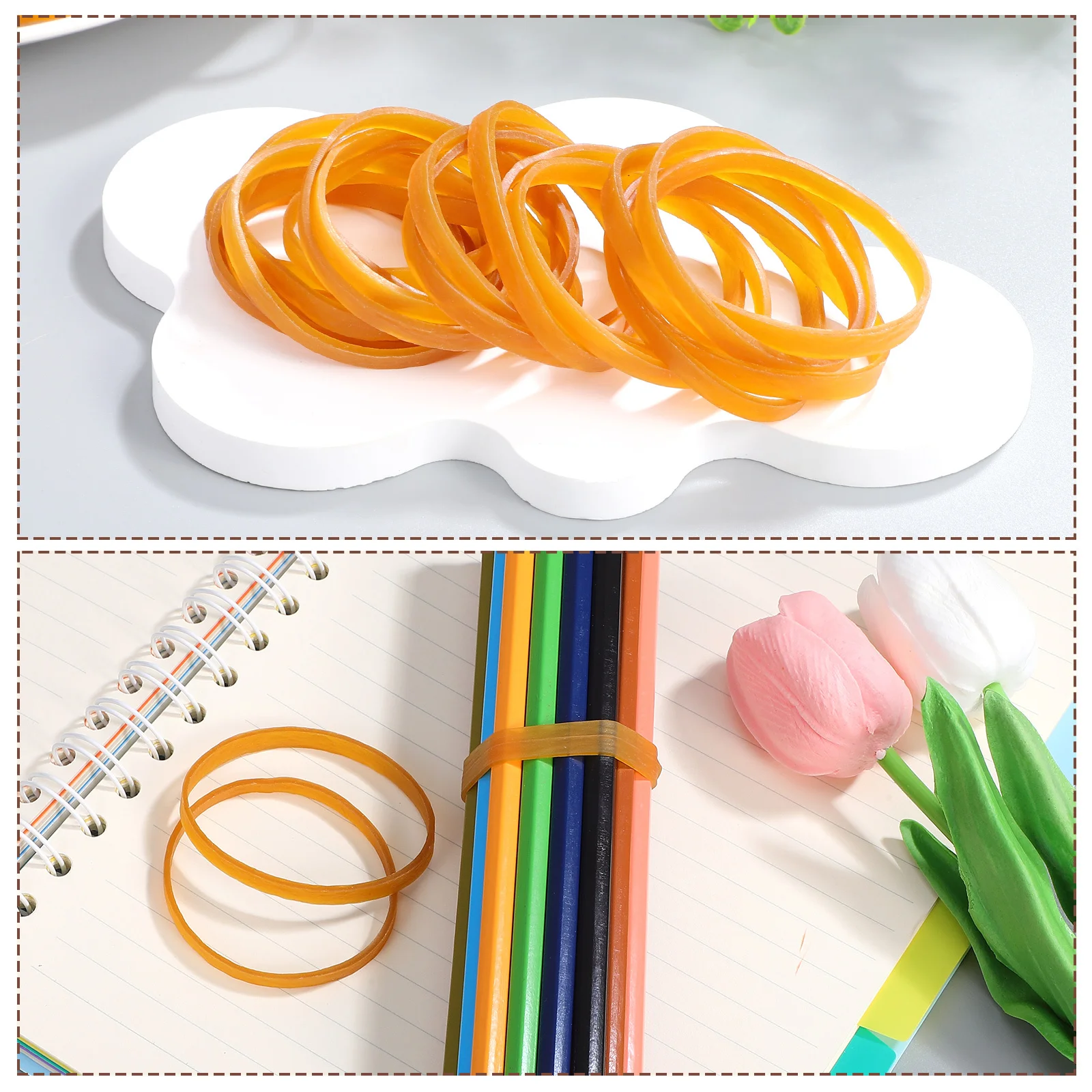 

350Pcs Wide Rubber Bands Thick Elastic Rubber Rings Office Supplies School Home Household Use Versatile Elastic Bands Bulk