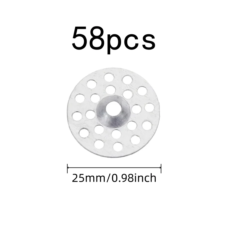 58 pcs Plasterboard Washers Flat Wide Surface, designed for Gypsum Board Securing, Rust Resistant Coating