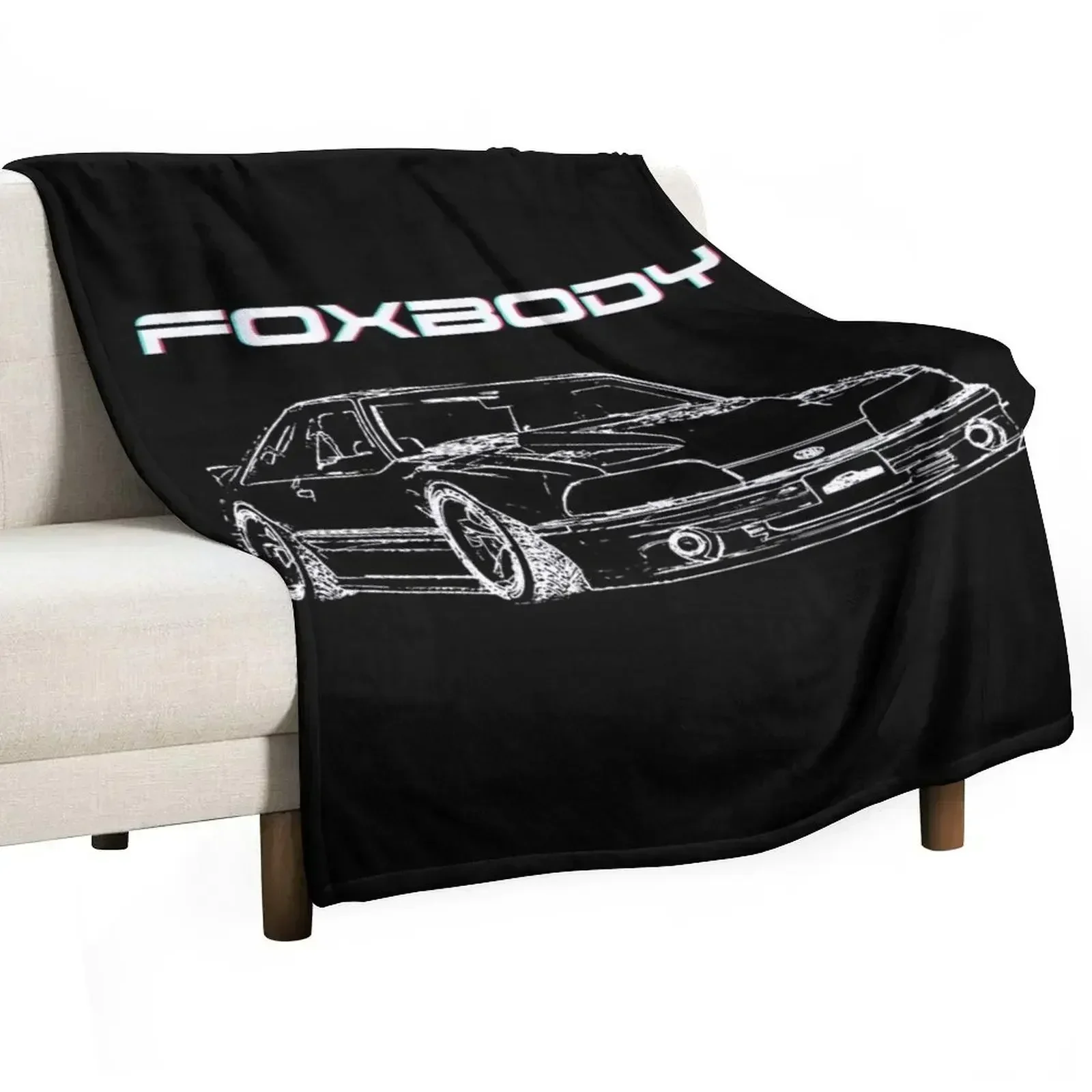 

Third Gen Mustang Foxbody Fox Body Custom Line Art Throw Blanket Bed Sleeping Bag Blankets