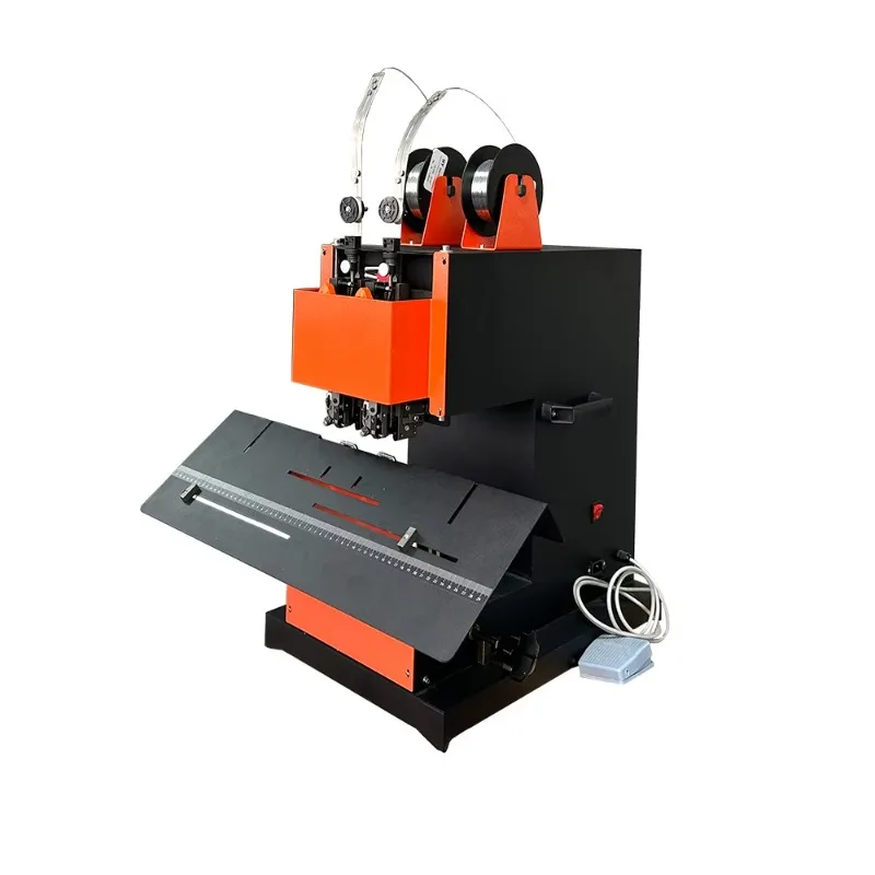 New condition heavy-duty double-line binding machine for office and factory use, manual paper handling for books and brochures