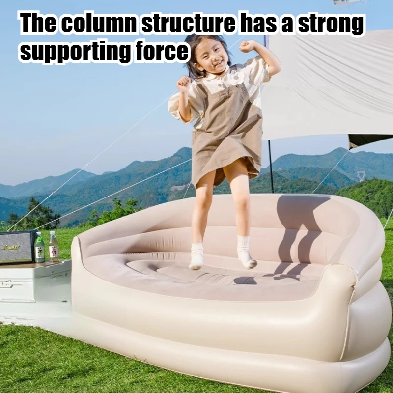 Automatic Inflatable Sofa Portable Outdoor Soft Breathable Raised Backrest Camping Air Mattresses Thickened Air Cushion Bed - view 3