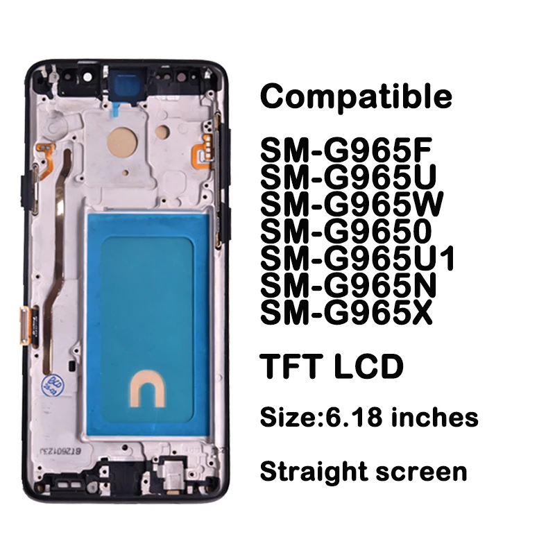 S9 Plus TFT LCD For Samsung S9+ G965F G965U G965W G9650 G965U1 LCD Display Touch Screen Digitizer Assembly Replacement