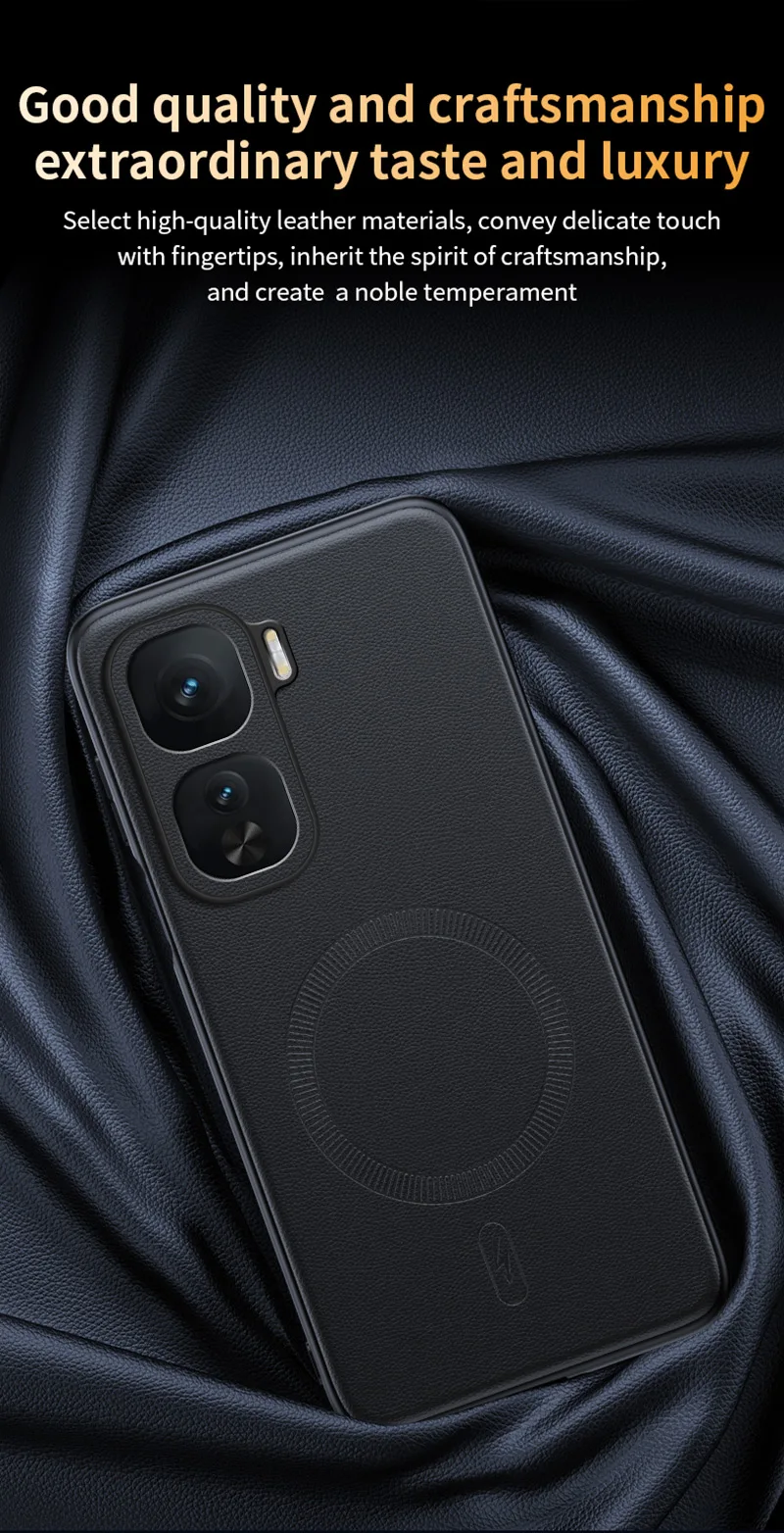 Für VIVO IQOO Neo 10 Pro Plus: Magnetische Schutzhülle aus Leder, Anti-Fingerabdruck, rutschfest, aus PC+TPU. – Detail 8