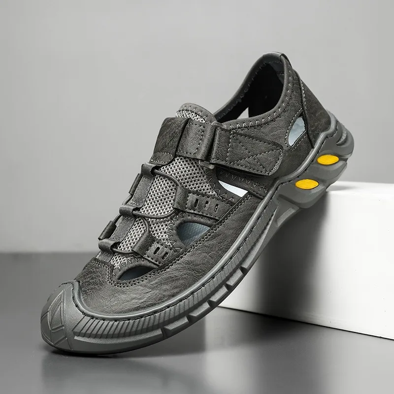 

Men's Sandals Fashion Casual Sport Sandals High Quality Cowhide Sandals for Men Summer Comfortable Sneakers Non Slip Beach Shoes