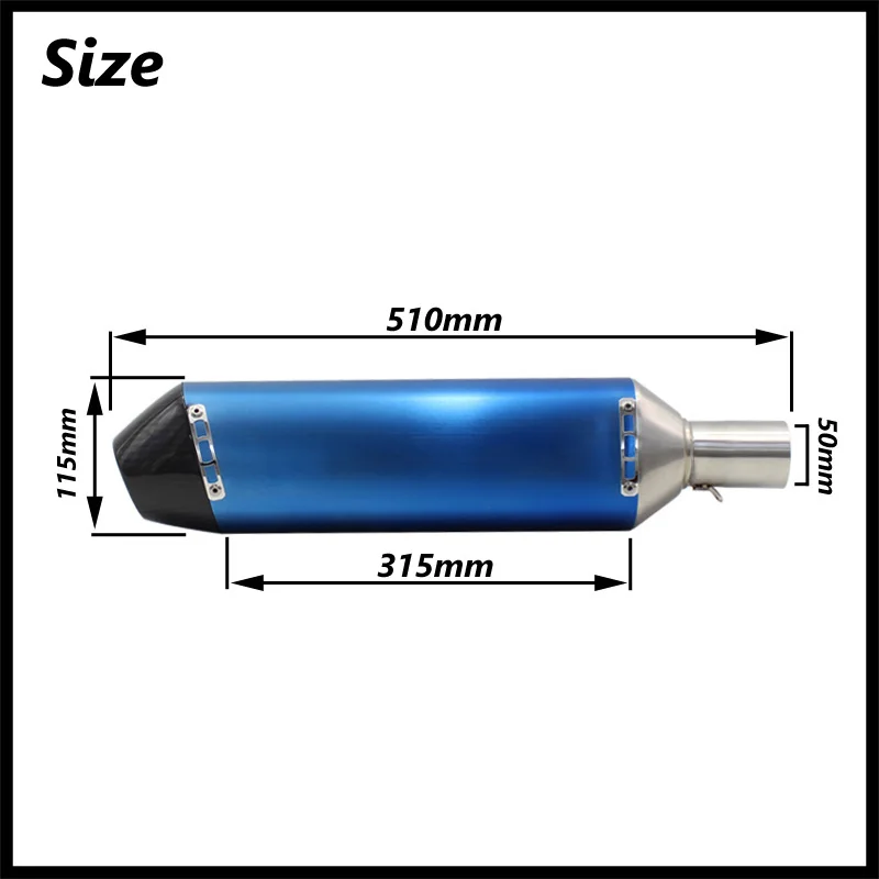 Length 510mm Inlet 50mm FMF Exhaust Pipe For KTM EXC-F SX-F 250 350 450 500 EXCF SXF Husqvarna FE 501 Motorcycle 4T Muffler