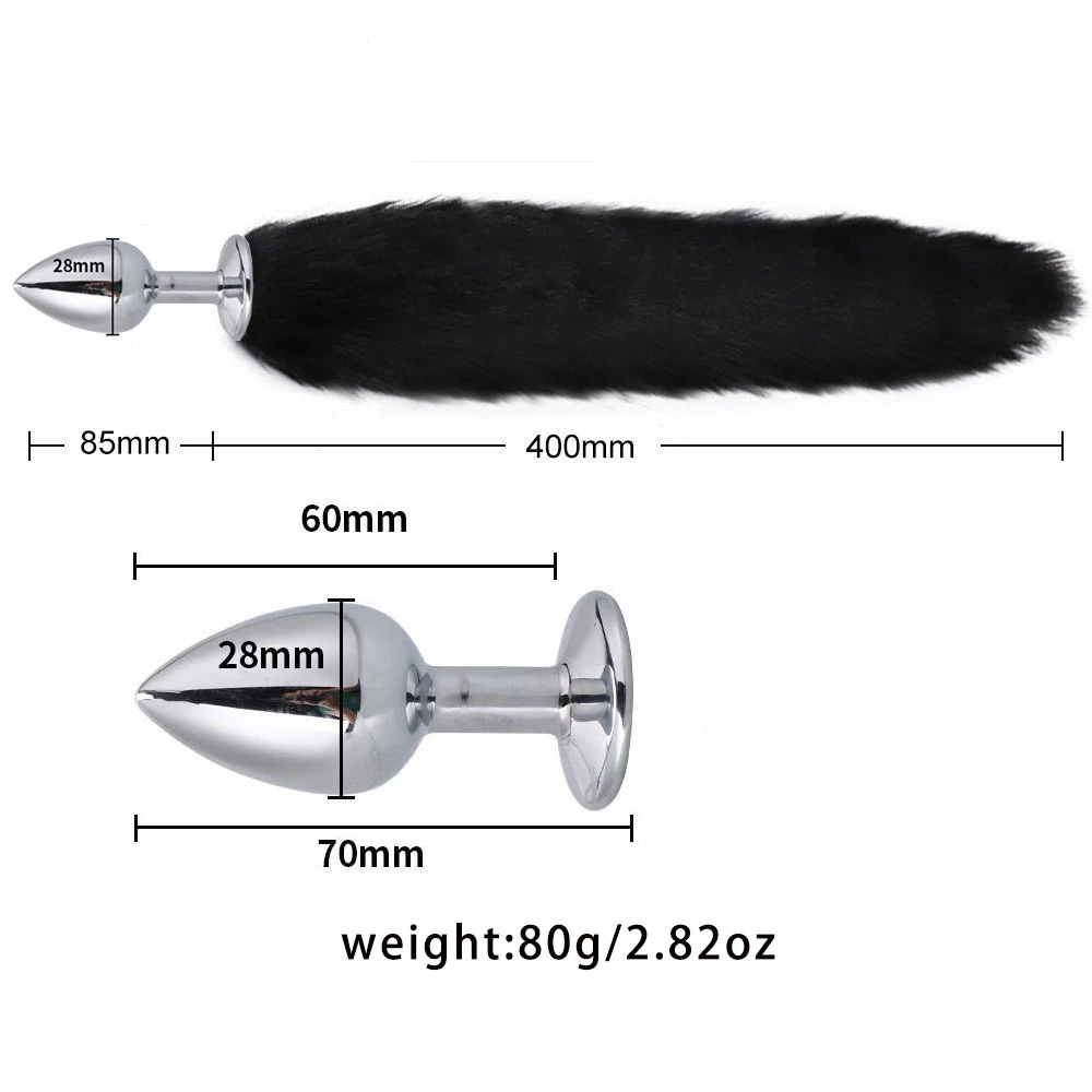 Fox Tail Anal Plug Sexy Plush Cat Ears Headbands Set Butt Plug Tail Erotic Cosplay Sex Toys for Women Anal Masturbating