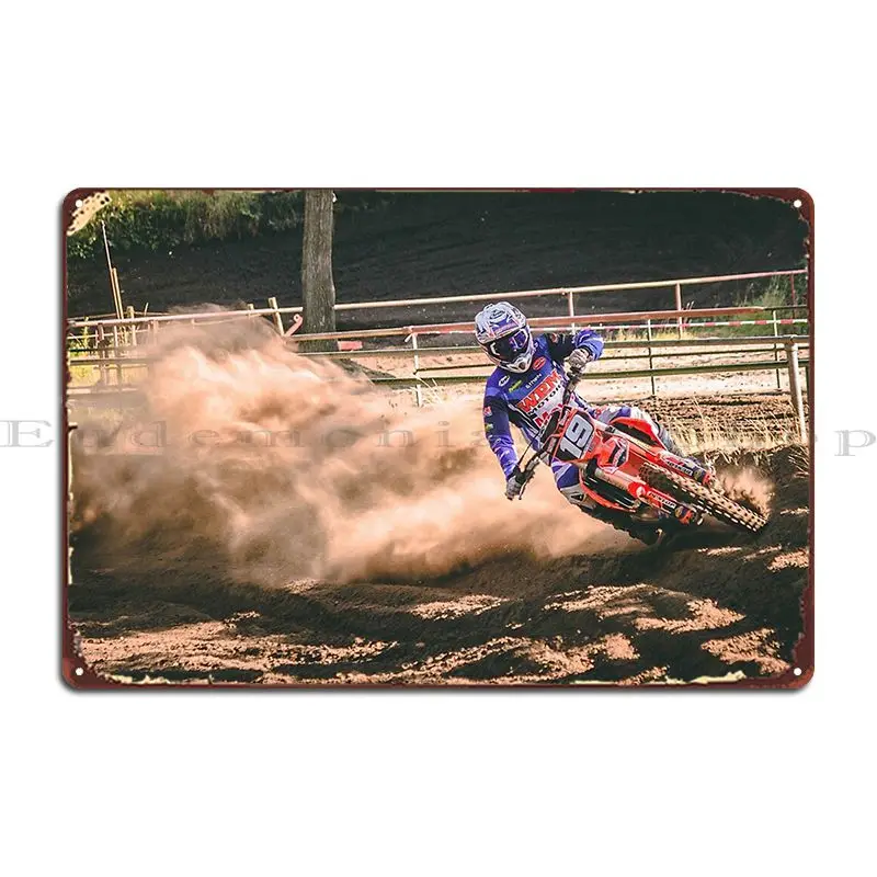 Berm Busting Banshee Red Motocross Mania Metal Sign Vintage Retro Garage Plaques Designing Kitchen Tin Sign Poster