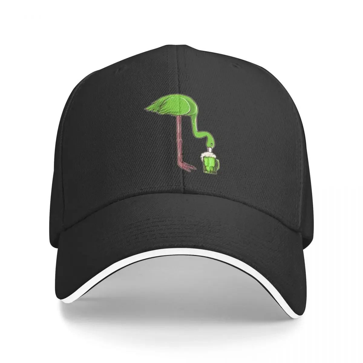 

New Green beer makes cute flamingos happy Flamingo love Baseball Cap Sun Hat For Children Golf Cap Men's Cap Women's