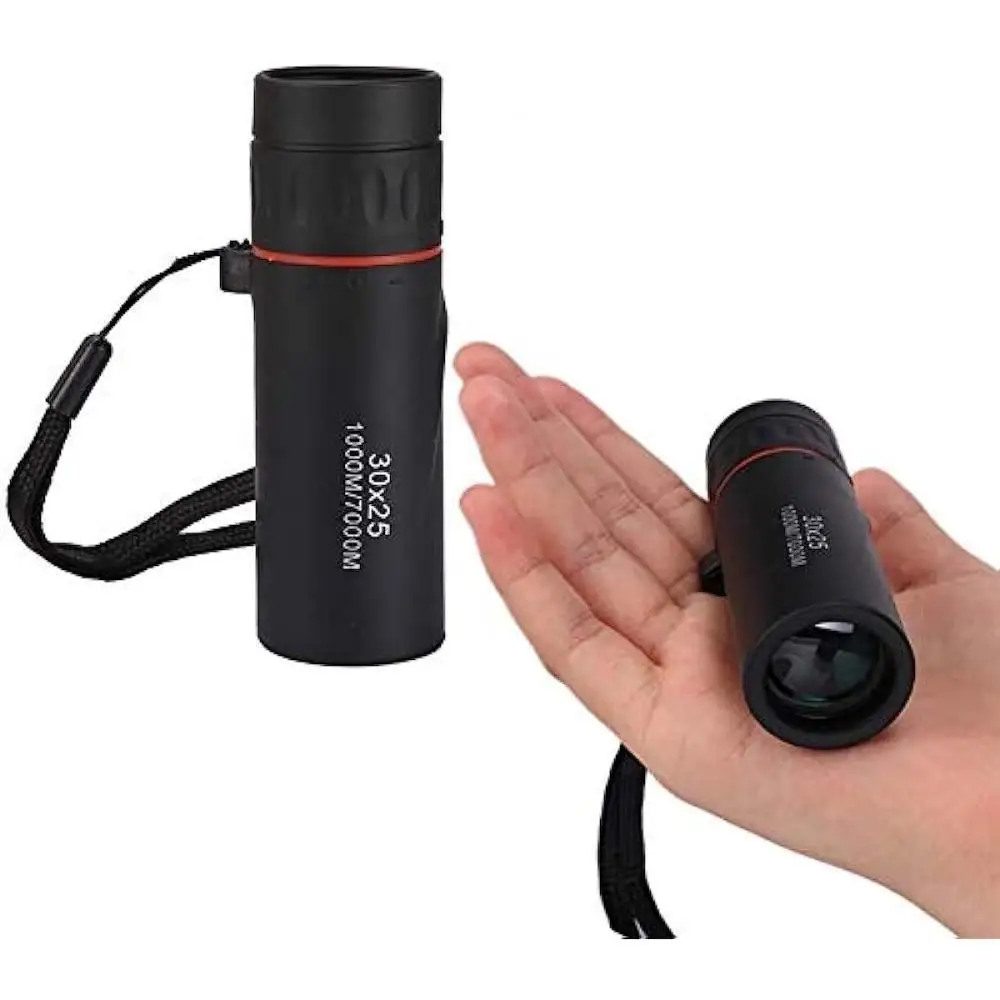 Mini Single Barrel Monocular Telescope, Handheld Optics Telescope for Travelling, 30x25, 1000m, 7000m