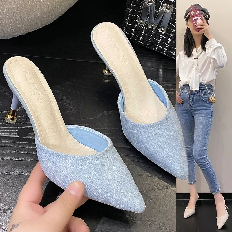 2024 Luxury Women\'s Sandal Beach Shoes Woman Summer Trends Womens Sandals For Ladies Designer Heels Mules Woman\'s Slippers Plush