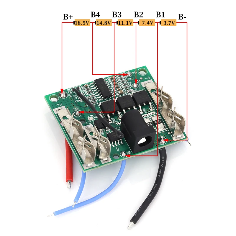 Javino 5S 21V Makita tarzı Li-pil Koruma Levhası, sıcaklık korumalı Evrensel alet koruma levhası