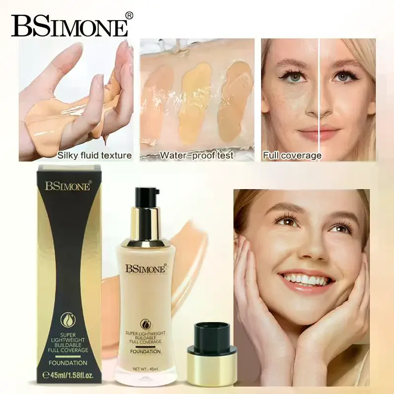 

Жидкая основа для лица BSIMONE, 1 шт., водостойкий корректор для лица, увлажняющий крем, консилер для лица, косметика, 6 цветов