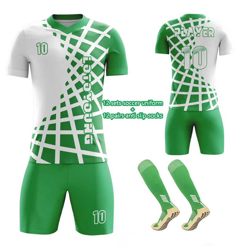 Football Shirt 22/23 Customized 100%Polyester Soccer Uniform Green Training Retro Vintage Team Football Jerseys Outfit Kids 2023