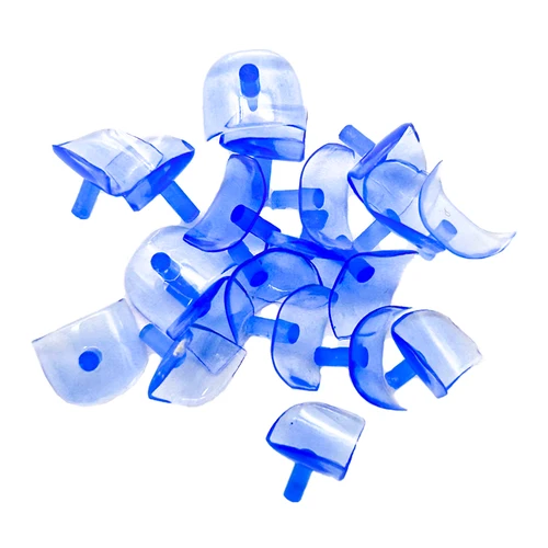 Imagen 2 del producto 100 unids/set matriz Dental Kit de matrices cervicales transparentes azules para matriz de odontología gingival compuesta materiales de herramientas de dentista