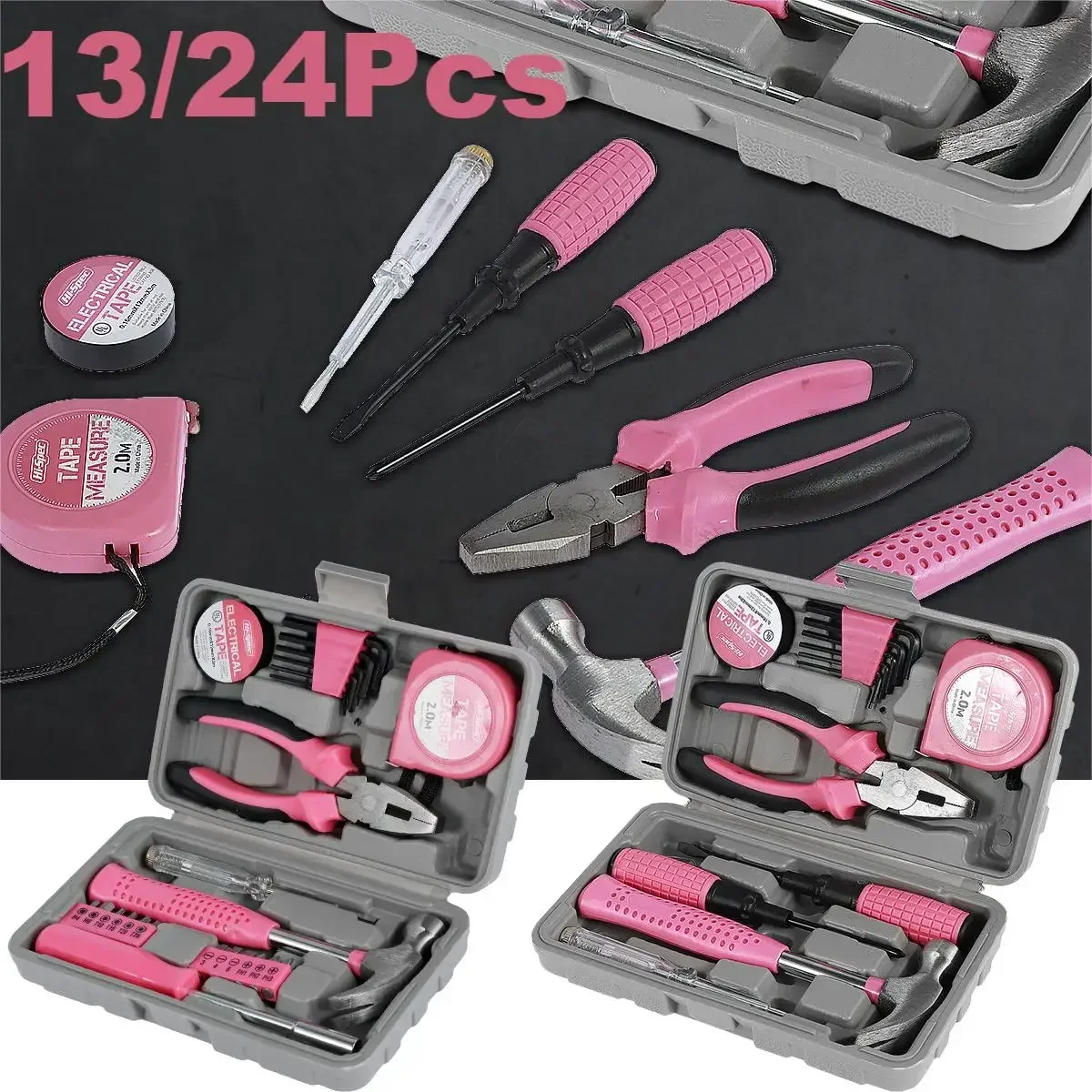 juego-de-herramientas-de-13-24-piezas-kit-de-herramientas-manuales-para-el-hogar-con-caja-de-almacenamiento-de-plastico-utilizado-para-reparacion-de-automoviles-y-reparaciones-domesticas