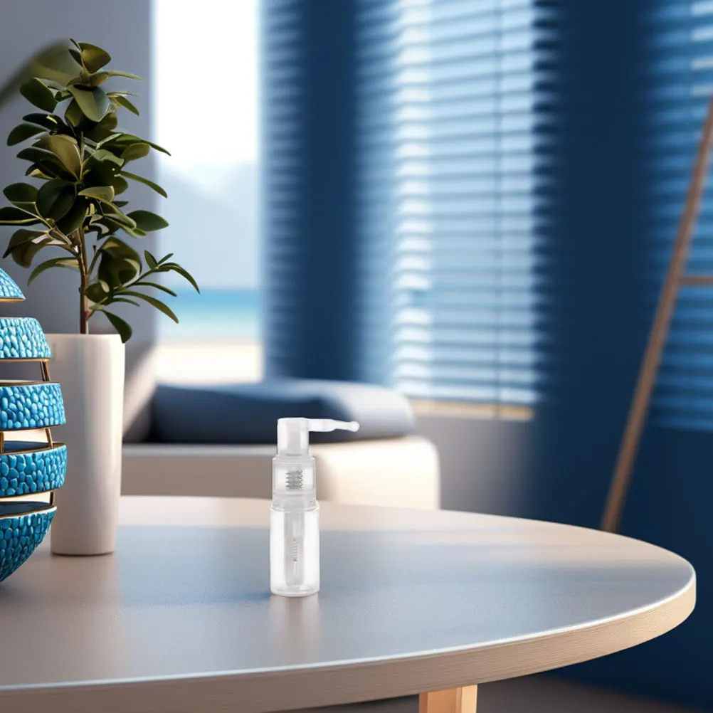 

2pcs 35Ml Portable Transparent Pet Spray Bottle Long Nozzle Dry Powder Dispenser For Cleaning Pet Hair Makeup Container