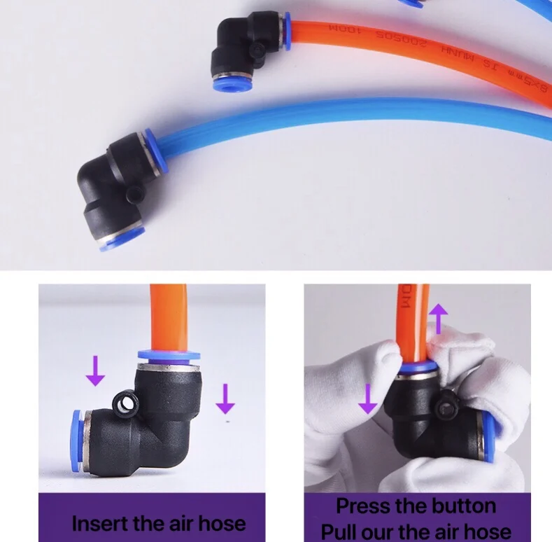 1pcs Blue PV PVG Pneumatic Fitting Pipe Connector Tube Air Quick Fittings Water Push In Hose Couping 4mm 6mm 8mm 10mm 12mm 14mm
