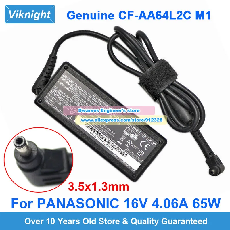 Genuine  CF-AA64L2C M1 Switching Adapter 16V 4.06A 65W Charger for Panasonic CF-SZ6RDAVS CF-SZ6RDAVS(10P) Power Supply 3.5*1.3mm