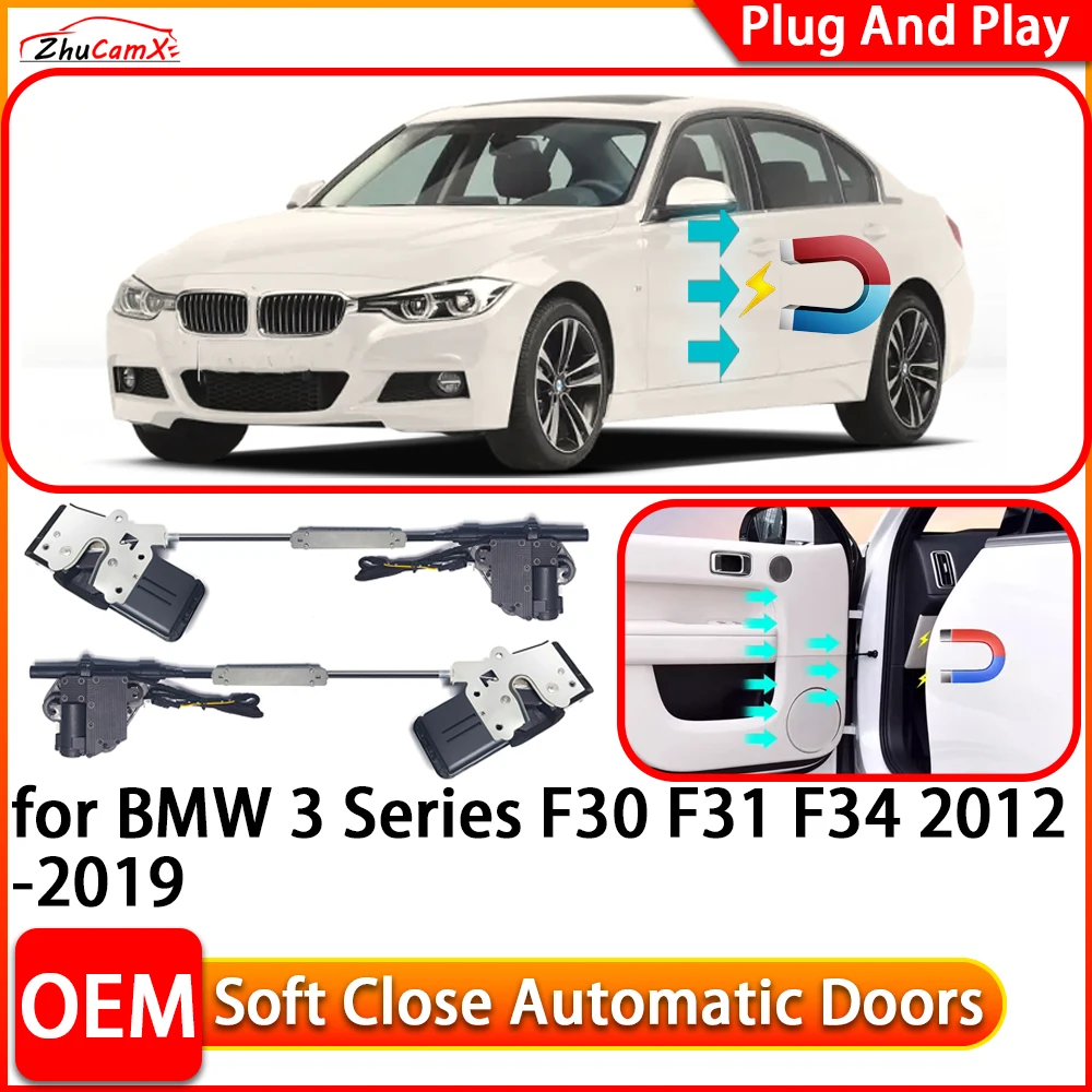 ZhuCamX for BMW 3 Series F30 F31 F34 Car Automatic Electric Soft Close Door Closer Power Closing Door Comfort Closing System