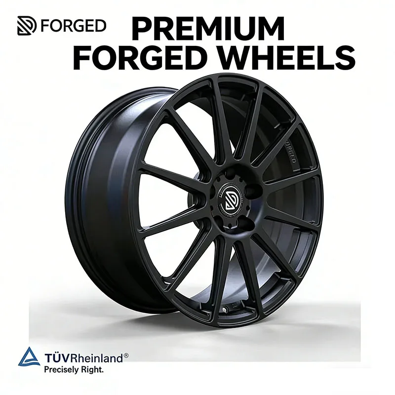 17-23 Inch Matte Black Forged Wheel Hubs 20mm 25mm ET 10000 Ton Press Car Retrofit Upgrade RimsTUV Approved Wheels High Strength