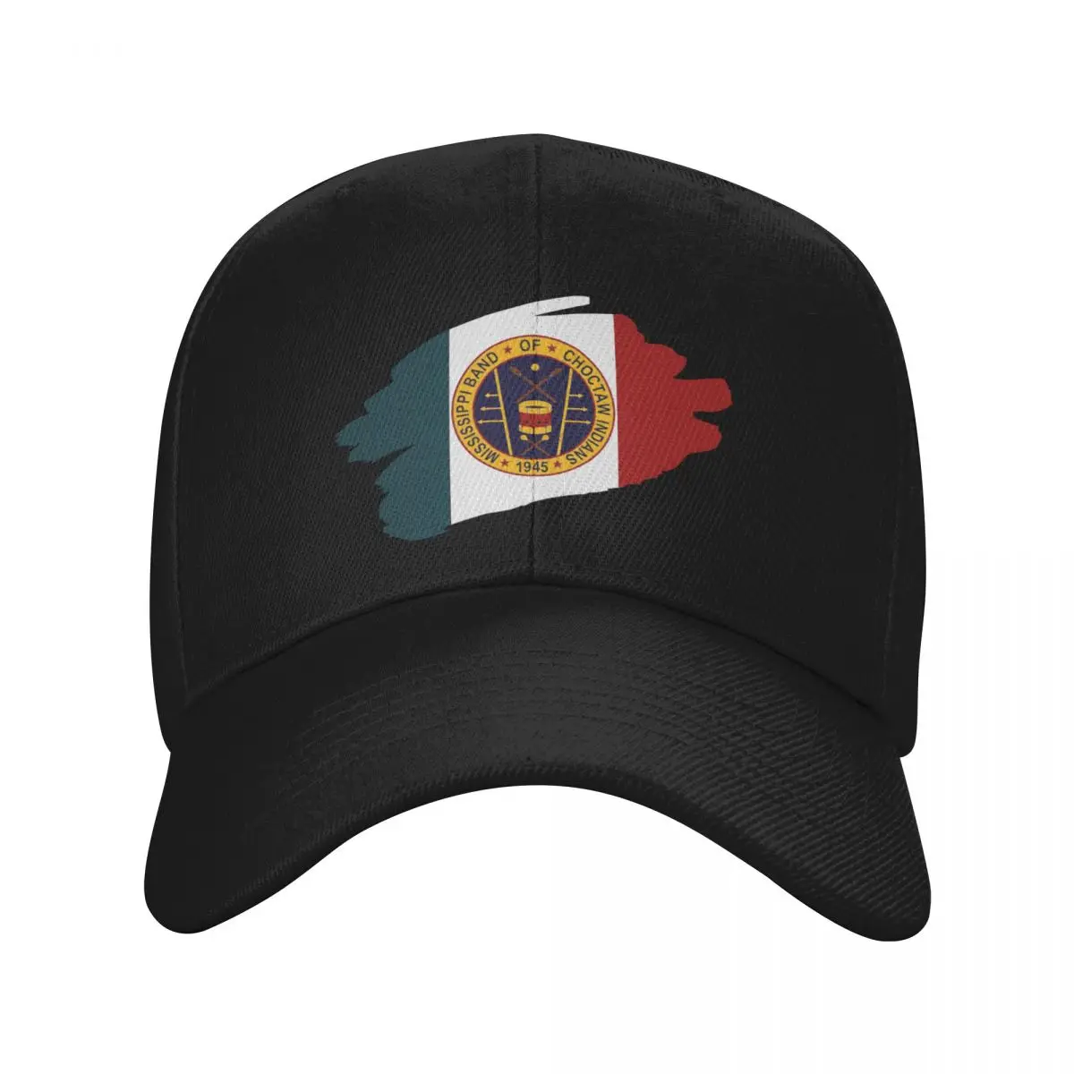 

Mississippi Band of the Choctaw Indians Brushstroked Baseball Cap Thermal Visor black men's big size hat Hats Man Women's
