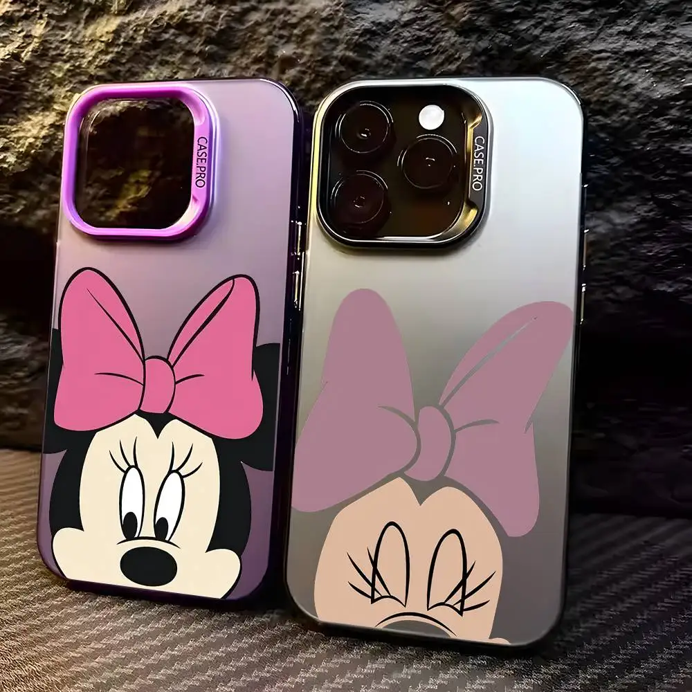 

Cartoon M-Mickey Mouse Phone Case For iPhone 17 16 15 14 13 12 11 Pro Max Air multicolor Matte Laser Metallic Aurora Funda