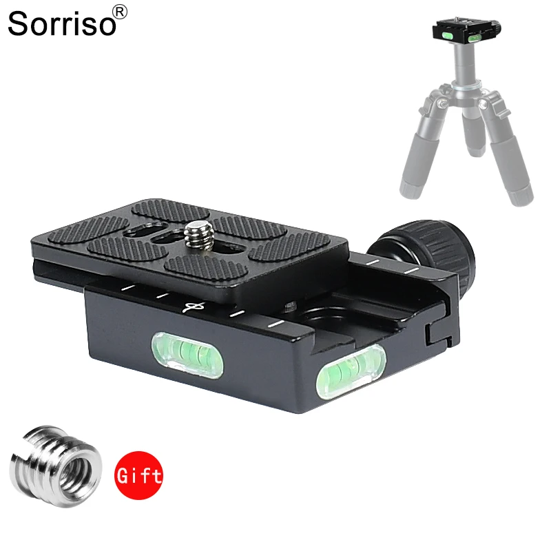 Sorriso جاهز الأسهم QR60 كاميرا الإفراج السريع المشبك Arca السويسري القياسية مع 60 مللي متر لوحة الإفراج السريع لرأس كرة ثلاثية القوائم