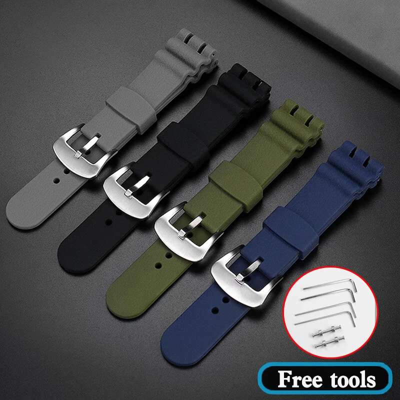 22mm Soft Men\'s Sports Waterproof Silicone Watch Strap For Tissot 1853 Racing Series T115.417 Band Moto GP T115417 Bracelet