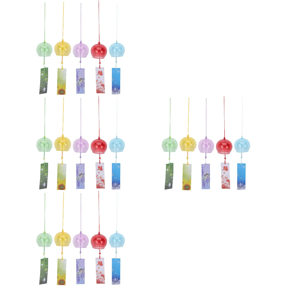 

Glass Wind Chimes Bell Hanging Ornament Wedding Decor Decorative Colorful Balcony Pendants Japanese Style Creative