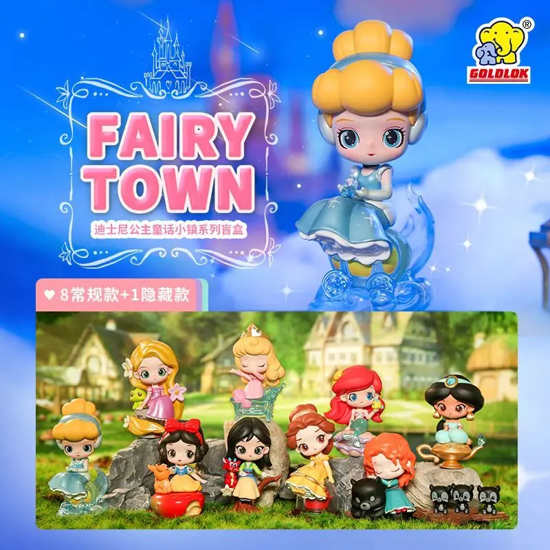

Disney Princess Genuine Series Blind Box Fairy Tale Town Surprise Trend Girl Cute Handmade Desktop Car Ornament Birthday Gifts