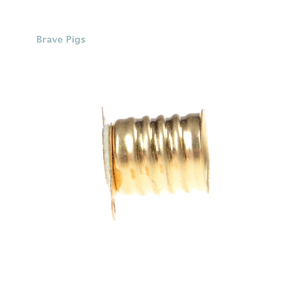 5Pcs/Set E10 Straight Copper Light Bulb Screw Base PCB Socket Lamp Holder