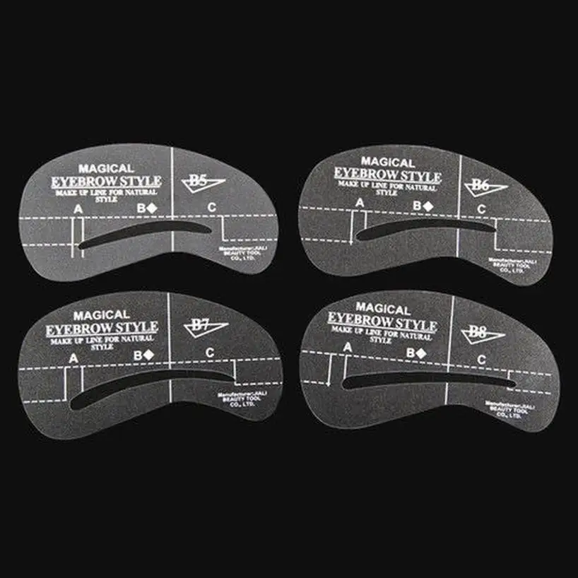24 modellen/sets van wenkbrauw wijziging sjabloon kit sjabloon vormgeven apparaat DIY gereedschap Thrush kaart raad slag sjabloon