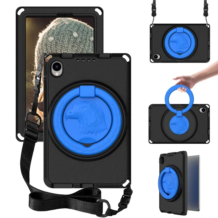 

For Samsung Galaxy Tab A 8.4 (2020) T307 / T307U / Huawei MatePad T8 / Lenovo Tab M8 TB-8505F / 8705N EVA Case with Strap - Blac